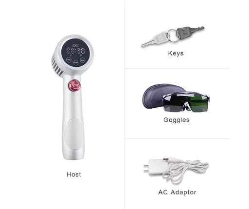 Veterinary Handheld Class IV Laser Therapy Device Package Includes